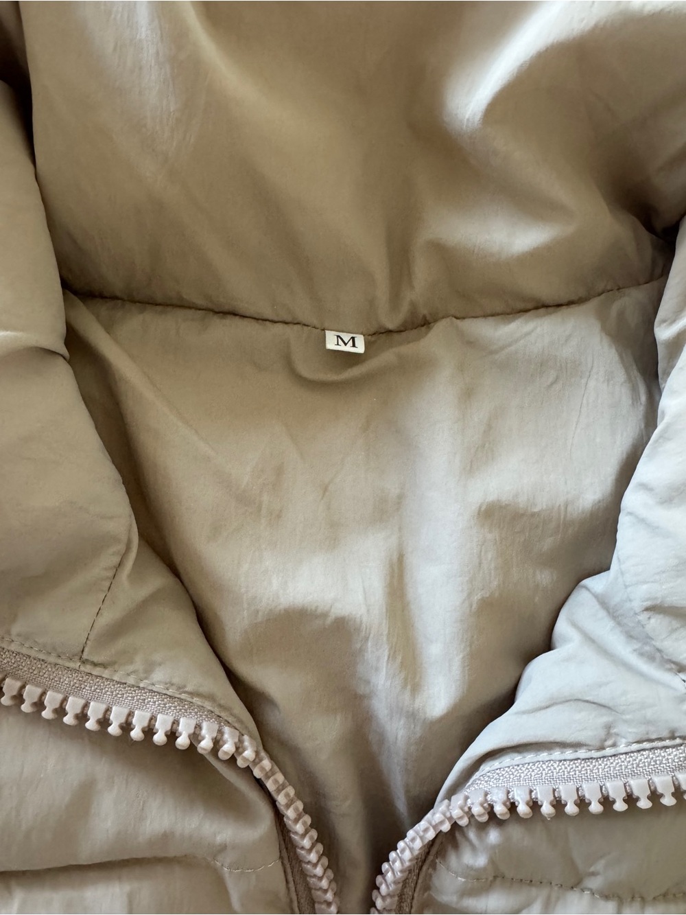 Amazon Beige Puffer Vest with High Collar - Picture 2 of 6